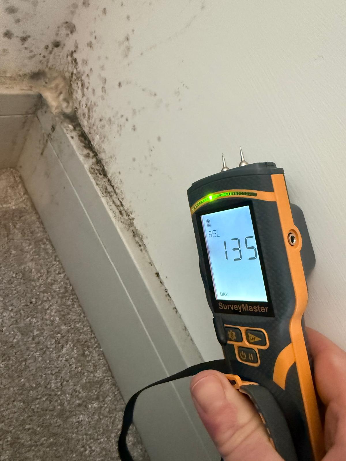 Regal Property Services -Black Spot Mould treatment in Bolton -Hygrometer